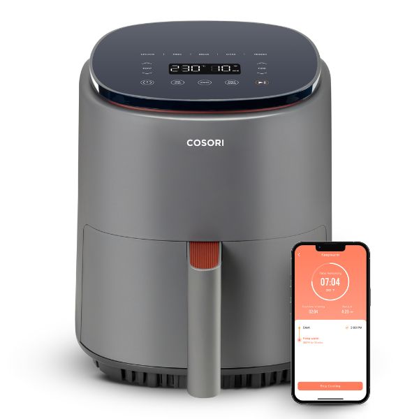 

COSORI Lite 3.8L Smart Air Fryer, Up to 230℃, 7 Functions, One-touch Operation, Online Recipes, Grey Color