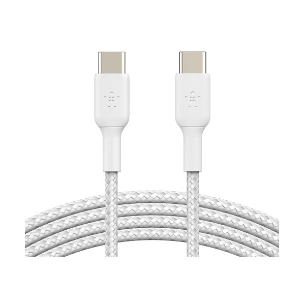 

Belkin Charging Cable | USB C-C 1 Meter | Premium Braided 2.0 | BL-CBL-USBC-USBC-1M | White Color