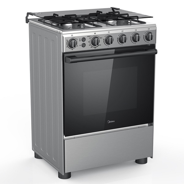 

Midea 60x60cm Gas Cooking Range 4 Burners Steel Panel with Oven and Grill | CME6060