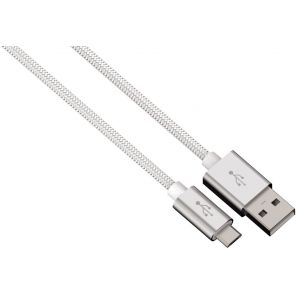 Hama 1mtr Color Line Charging/Sync Cable| Lightning Aluminium | White