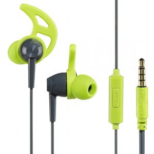 HAMA Action In-Ear Stereo Headphones, Grey/Green