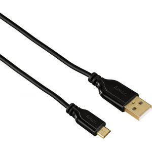 Hama 0.75 mt Flexi Slim | Twist Proof Micro USB Cable Black