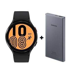Samsung Galaxy Watch 4 | 44mm | Fitness Tracker | Smart Watch and Power Bank Bundle Offer | Black Color
