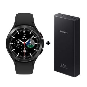 Samsung Galaxy Watch 4 Classic | 46mm | Fitness Tracker | Smart Watch and Power Bank Bundle Offer | Black Color
