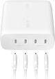 Belkin BoostCharge PRO 200W GaN Charger | 4-Port USB-C | Fast Charging | Detachable 5 ft. Cord | White