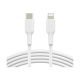 Belkin Lightning Charging Cable | USB C 1 Meter | Boost Charge | BL-CBL-USBC-LTG-WHT-1M | White Color