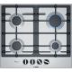 BOSCH |60cm|Steel Gas Hob Cast iron pan supports Full Safety | 4 Gas Burners
