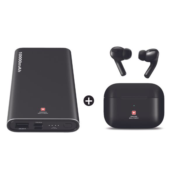 

Swiss Military Victor Tws Black + 10000 mAh Power Bank